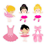 100 Apliques Recortes Bailarina Tubete Enfeites Tags Toppers