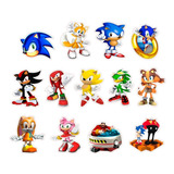 100 Apliques Sonic Jogo Recortes Tubete Enfeites Topper Tag