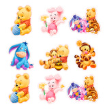 100 Apliques Ursinho Pooh Tigrão Recortes Tag Tubete Toppers