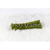 100 Arames Base Encapado N 26 Branco Verde E Marrom 10cm 
