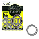 100 Argolas Solid Ring N 9 Pesca Suporte Hook Em Aço Inox