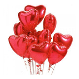 100 Balão Metalizado Coração 45cm Festa Casamento Gás Cores Cores Disponíveis 100 Vermelho