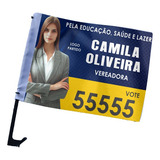 100 Bandeira Candidato campanha Politica Vidro Carro 42x27cm