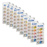 100 Baterias Lr1130 Lr54 Ag10 Botão Alcalina Elgin Atacado