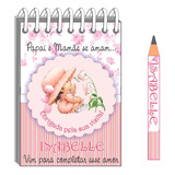 100 Bloquinhos Personalizado Com Mini Lapis Lembrancinha