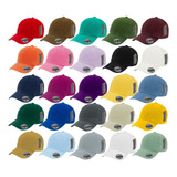 100 Bonés Dad Hat Liso Strapback 6 Gomos Algodão