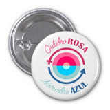 100 Botons Outubro Rosa Novembro Azul 2 5 Cm Com Nfe