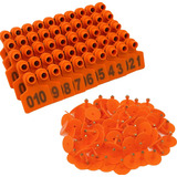 100 Brincos Grandes 7 5x6cm Numerados Para Bovinos Ovinos