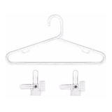 100 Cabides Acrílico Transparente Adulto 50 Presilhas