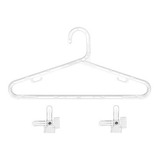 100 Cabides Acrílico Transparente Grosso 10 Mm 50 Presilhas