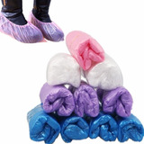 100 Capas De Sapatos Descartáveis De Plástico Espessado u 