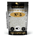100 Cápsulas Vazias De Gelatina N 5 60mg 
