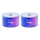 100 Cd r Gravável Printable 52x 700mb 80 Min Maxprint