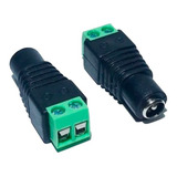 100 Conector Plug P4 Femea Borne Fonte Cftv Fita Led Camera