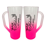 100 Copo Neca Long Drink C Alça 400ml Degradê Personalizado