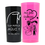 100 Copos Neon Personalizados Long Drink 320ml Acrilico