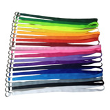 100 Cordões Crachá 12mm X 85cm Com Argola