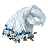 100 Cordões Porta Crachá Clips Garra Jacaré Suporte Cordão