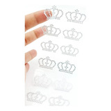 100 Coroas Colante Cristal E Rosa Adesivos Príncipe Princesa