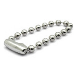 100 Corrente De Bolinha Com Canoa 7cm X 2 5mm Níquel P Tag