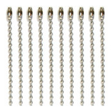 100 Corrente De Bolinha Ferro Com Canoa 7 Cm Tag Chaveiro