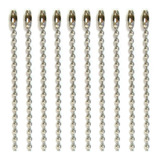 100 Corrente De Bolinha Ferro Com Canoa 7cm X 2 5mm Para Tag Chaveiro Confecção Calçados