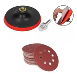 100 Disco De Lixa 150mm Pluma Com Furo Adaptador Suporte