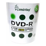 100 Dvd r Smartbuy Logo 4 7 Gb 120 Minutos 16x Logo Prata