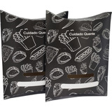 100 Embalagem Mini Pastel Doce Delivery P Viagem Linha Black