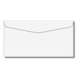 100 Envelope Carta Oficio 114x229mm Branco Liso 100 Un