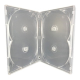 100 Estojo Caixa Capa Box Para 4 Dvd Pack Transparente