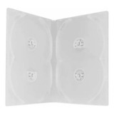 100 Estojo Capa Box Case Dvd Quadruplo Transparente 14 Mm