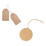 100 Etiqueta Tag Kraft Ju Fiori Forminhas Para Lembrancinha Retangular Circular Cor Craft