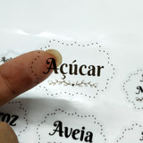 100 Etiquetas Adesivas Transparentes Potes Temperos Et6