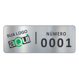 100 Etiquetas Patrimônio Alumínio Tam 5x2 Cm Personalizadas