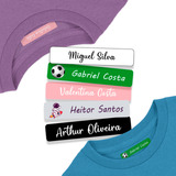 100 Etiquetas Termocolante 5x1cm Uniforme Escolar Adesivo