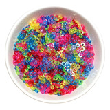100 Fechos S Para Pulseiras Elásticos Coloridos Rainbow Loom
