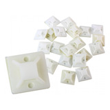 100 Fixadores Organizador Fios Cabos Fita Dupla Face 30x30mm