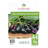 100 Folhas Papel Fotográfico Adesivo 80gr A4 Prova D Água Cor Branco