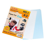 100 Folhas Papel Sublimação 100g A3 Verso Azul Caneca Jojo