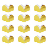 100 Forminhas Dourada Metalizada 4 Petalas Festa Para Doces