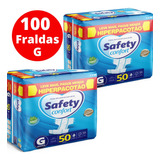 100 Fralda Geriátrica Safety Confort Hiper Pacotão Tamanho G