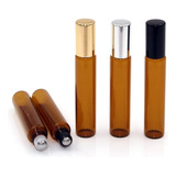 100 Frascos De Vidro Ambar Roll on 10ml Tampa Todas Cores