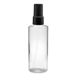 100 Frascos Pet 100 Ml Cilíndrico Reto Spray Preto 