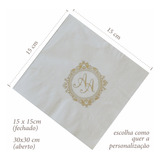 100 Guardanapos Personalizados Folha Dupla Papel 30x30cm