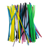100 Haste Chenille C 30 Cm 6 Mm Limpador Cachimbo Cores