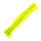 100 Haste Chenille Limpador Cachimbo Colorido 6mm X 30cm Cor Amarelo