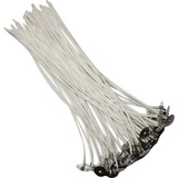 100 Ilhós Pavio De Vela Parafinado médio 2mm Alt 10cm