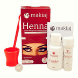 100 Kits Henna Sobrancelhas Makiaj Natural Fixação brinde