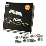 100 Lâminas De Barbear Derby Premium 1 2 Meia Lâmina